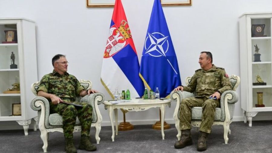 KFOR Komutanı Ulutaş, Sırbistan Genelkurmay Başkanıyla Görüştü 