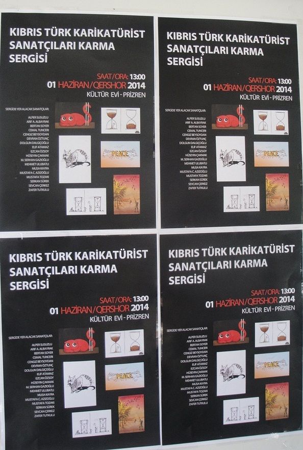 Kıbrıslı Karikatüristler Prizren'de Sergi Açtı