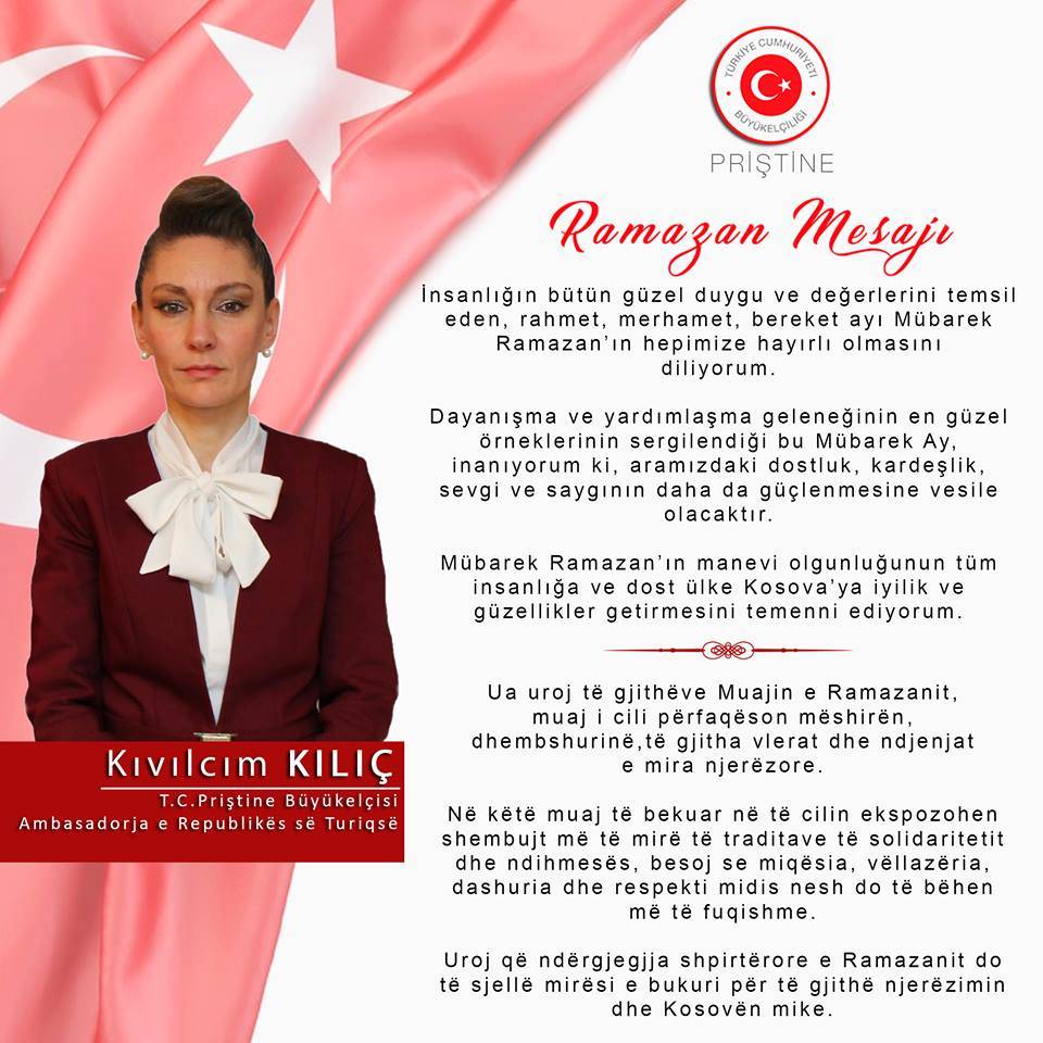 Büyükelçi Kılıç Kosova Halkının Ramazanını Kutladı