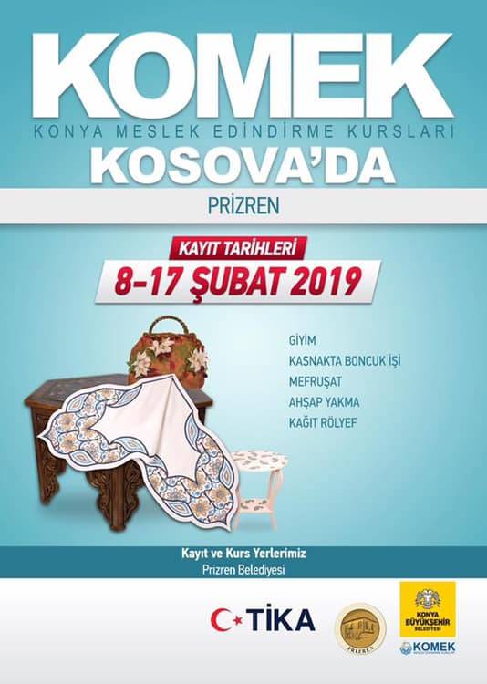 Konya'dan Prizren'deki Kadınlara Meslek Edindirme Kursu