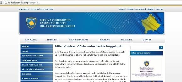 Diller Komiserliği Web Sitesindeki Eksik Giderildi