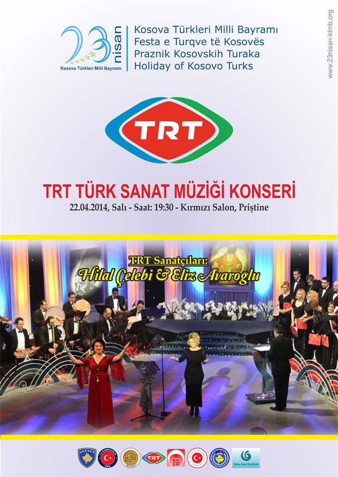 Priştine'de TRT Sanatçıları Konseri Saat 19.30'da