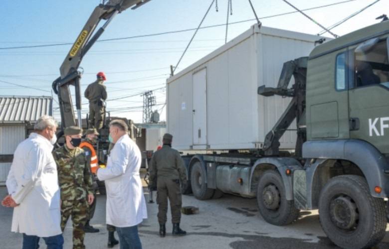 KFOR, COVID-19 Testleri için 2 Konteyner Bağışladı