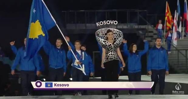 Avrupa Oyunları'nda Sporcularımız Kosova Bayrağını Dalgalandırdı