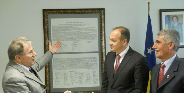 Hoxhaj, Fahri Konsolosumuz Fahrettin Gülener'i Kabul Etti