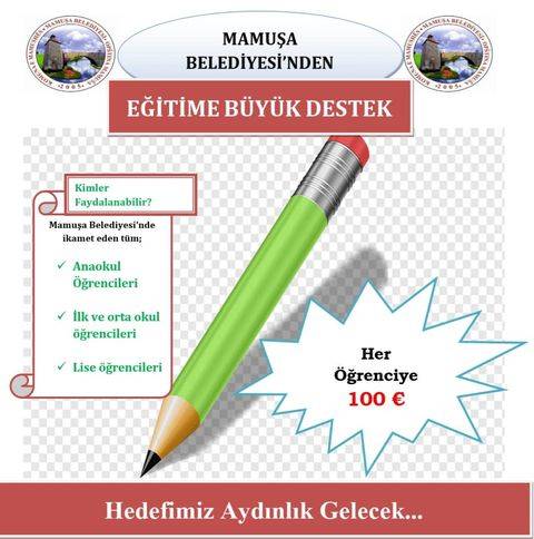 Mamuşa Belediyesi'nden 1.000 Öğrenciye Burs