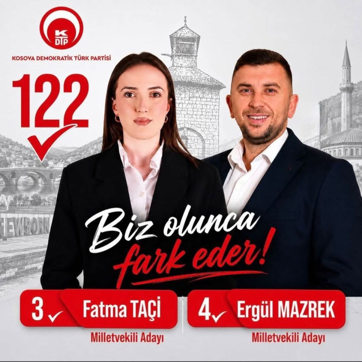 Mamuşa’da Ergül Mazrek 1.575, Fatma Taçi – 1.548 oy Aldı