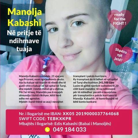 Lösemili Manojla Kabashi'nin Yeniden Desteğe İhtiyacı Var