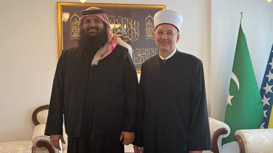 Saraybosna Müftüsü Grabus ve Katar Büyükelçisi el-Attiyah eğitim ve kültürü görüştü