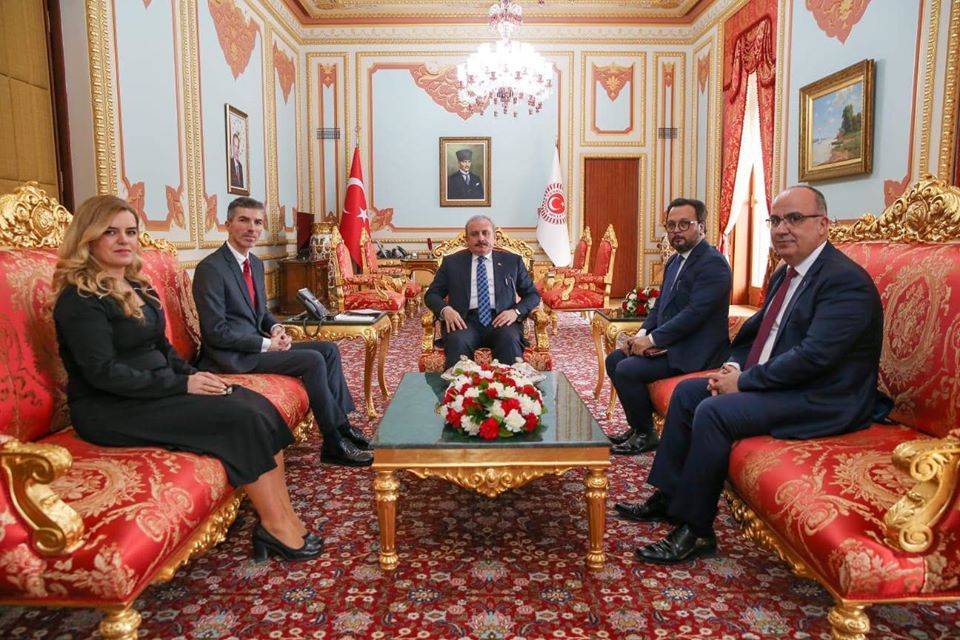 Mustafa Şentop Büyükelçimiz İlir Dugolli’yi Kabul Etti