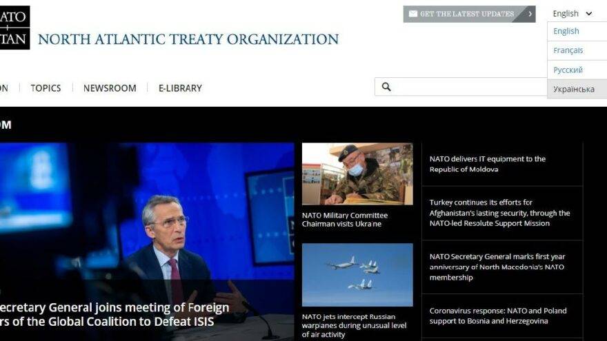 NATO’dan sürpriz hamle: Siteye Ukraynaca dil seçeneği eklendi
