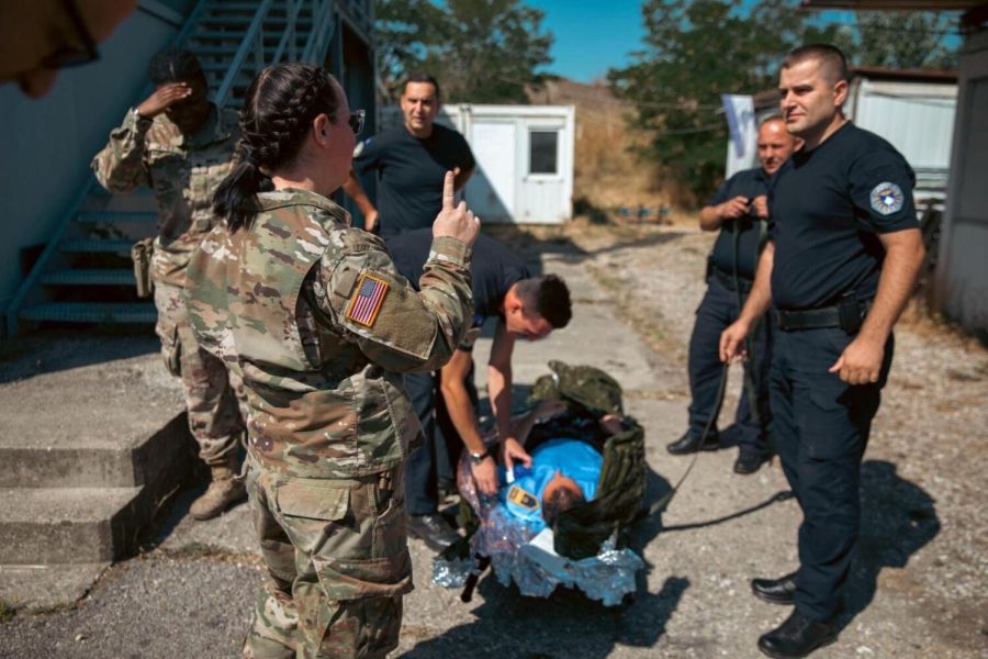 ABD ve Kosova Polisi’nden Savaşta Hayat Kurtarma  Eğitimi