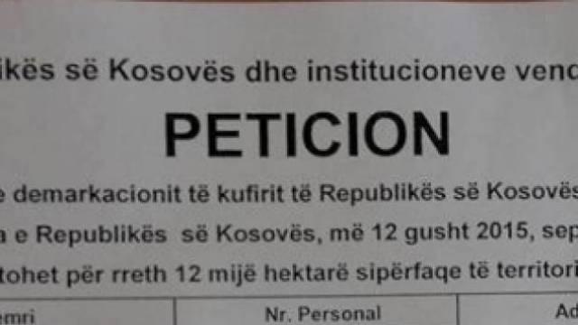 Kosova ve Karadağ Arasında Sınır Hattına Karşı Kampanya