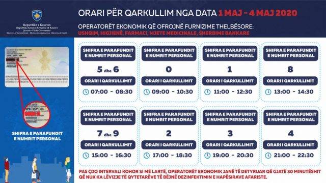 1-4 Mayıs İçin Sokağa Çıkma Saat Dilimi Çizelgesi