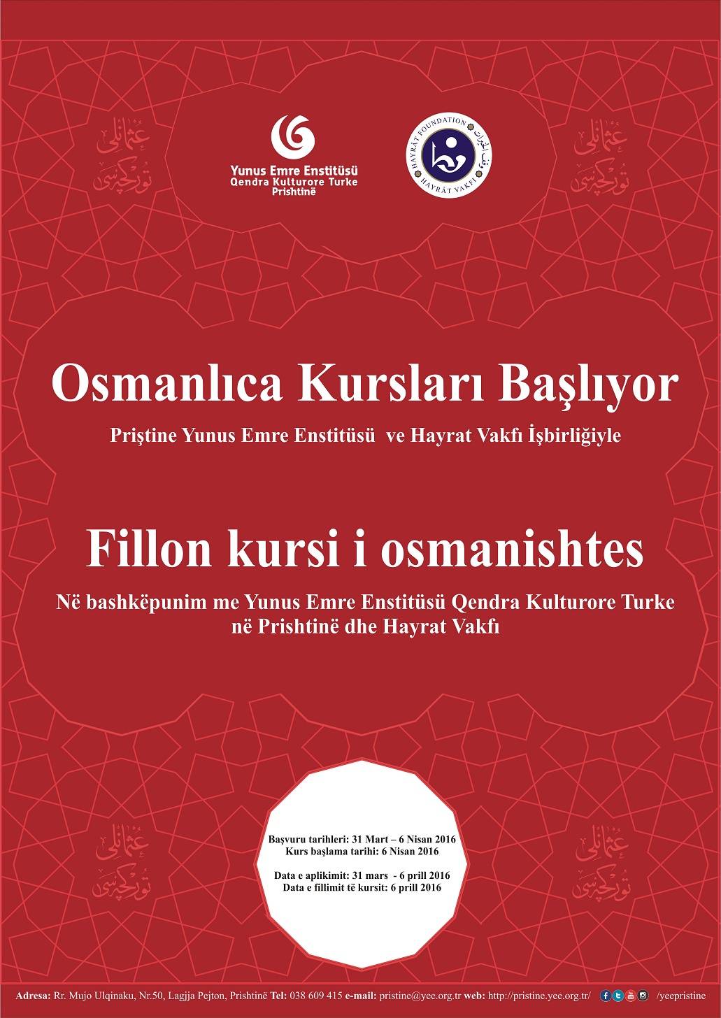 Osmanlıca Kursları Başlıyor