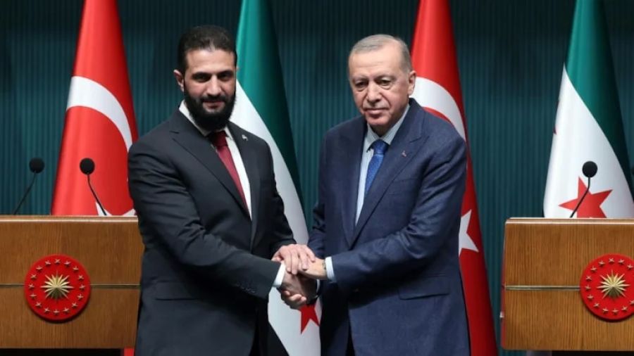 Erdoğan ve Şaraa İsrail'in saldırıları konuştu