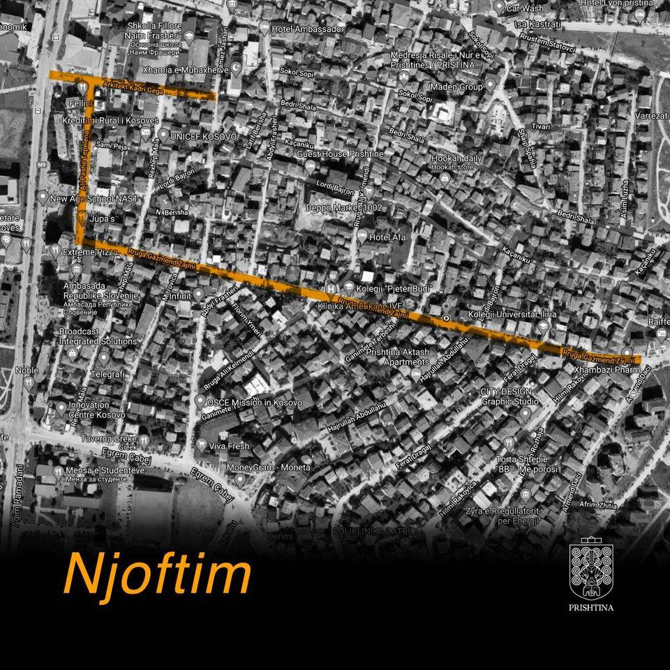 Priştine’de 3 Cadde Ulaşıma Kapalı