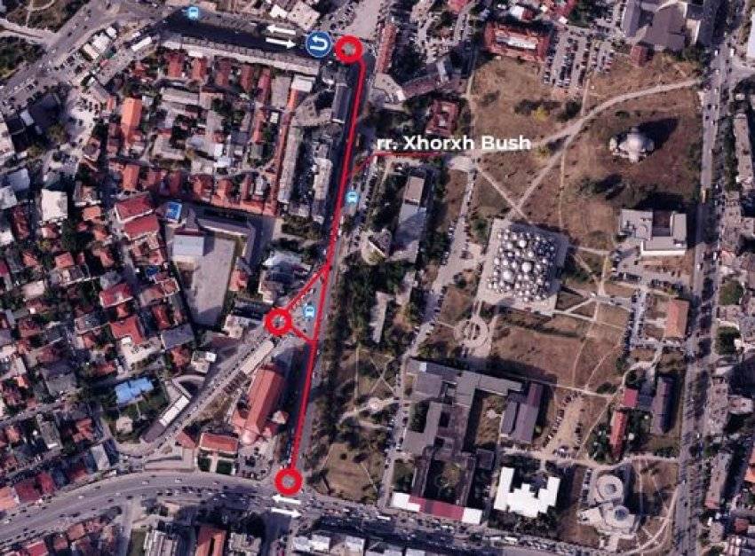 Bugünden Priştine’de ‘Georxh Bush’ Caddesi Trafiğe 2 Haftalığına Kapatıldı