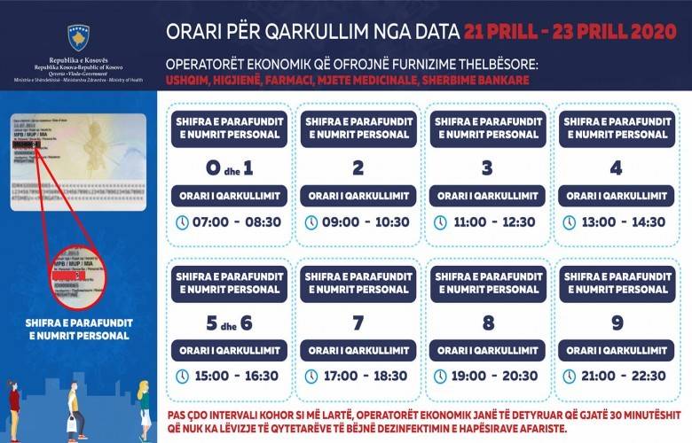 21-23 Nisan İçin Sokağa Çıkma Saat Dilimi Çizelgesi