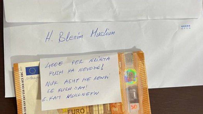 Hayırsever 500 Euro’yu İhtiyaç Sahiplerine Bağışladı