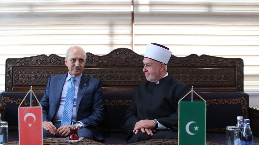 Reisul-ulema, Türkiye Büyük Millet Meclisi Başkanı Numan Kurtulumuş ile Görüştü
