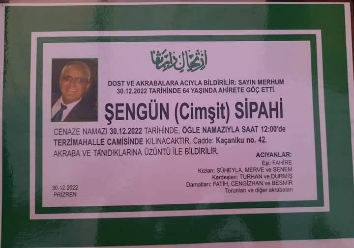 Şengün Sipahi Toprağa Verildi
