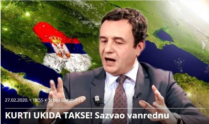 Sırp Basınında Verginin Kaldırılması Manşet Haber Oldu