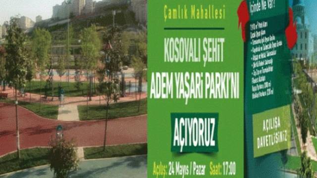 Pendik'te Adem Yaşari' Parkı Açıldı