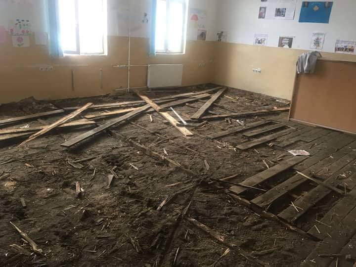 “Elena Gjika” İlkokulunda Tadilat Tüm Hızıyla Devam Ediyor