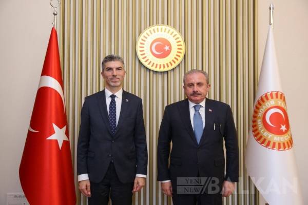 TBMM Başkanı Şentop, Kosova’nın Ankara Büyükelçisi İlir Dugolli'yi Kabul Etti