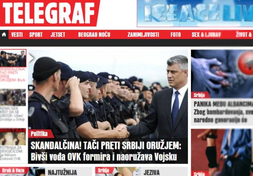 Sırp Medyası, Thaçi'nin KSK Kurulacağı Açıklamasına Skandal Dedi