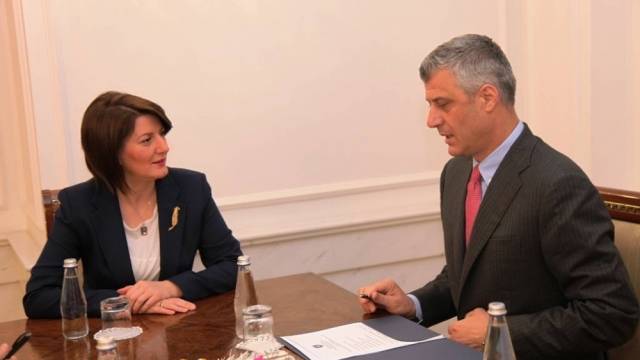 Thaçi, Cumhurbaşkanı Jahjaga'da