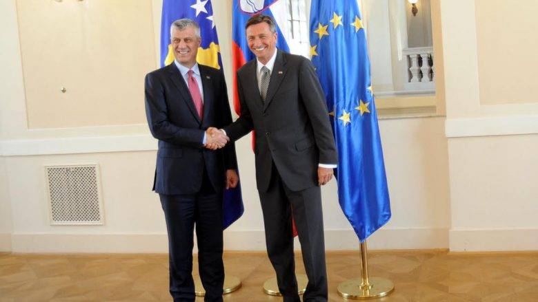 Thaçi, Slovenya Cumhurbaşkanına Borut Pahor'la Görüştü