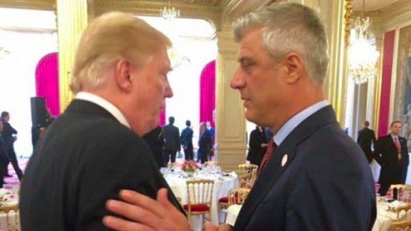 Thaçi: Teşekkür Amerika, Teşekkür Başkan Trump