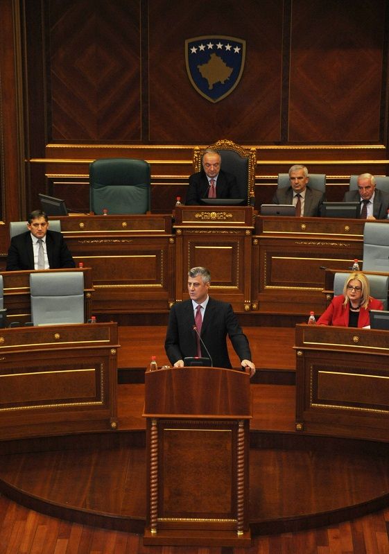 Başbakan Thaçi, Meclis'e Rapor Sundu