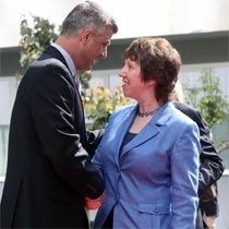 Thaçi Ashton'dan Sırbistan'ın Tahammül Edilmemesini İstedi