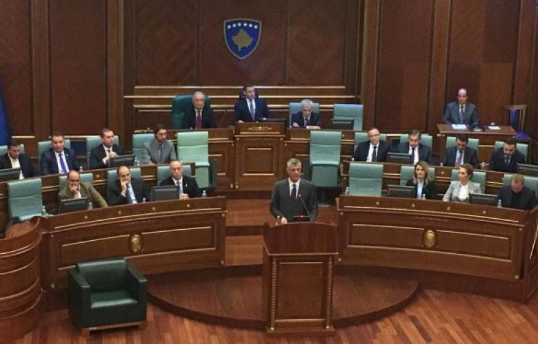 Cumhurbaşkanı Thaçi’nin Mecliste Yıl Sonu Konuşması