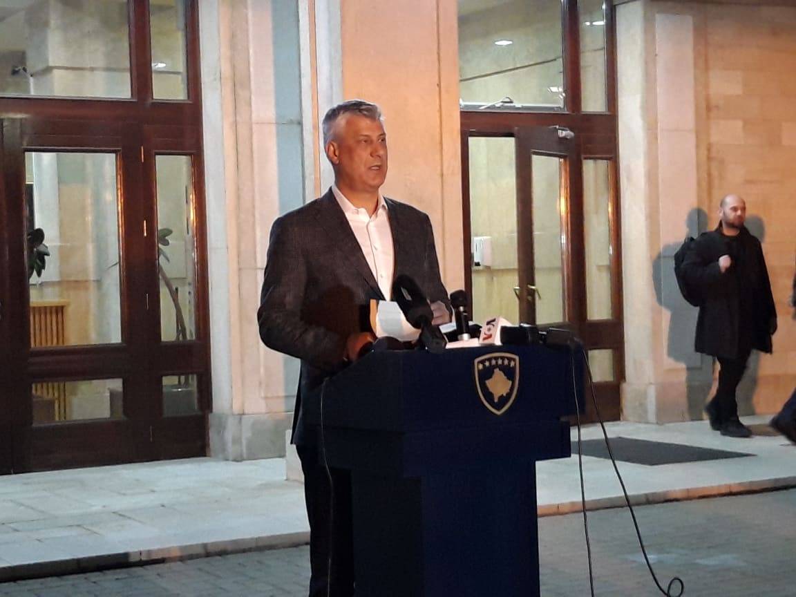 Cumhurbaşkanı Thaçi Olağanüstü Hal Önerdi