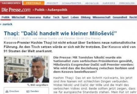 Thaçi: Daciç-Küçük Slobo