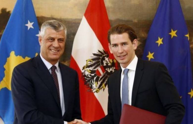 Thaçi, Avusturya Başbakanı Kurtz ile Görüşecek
