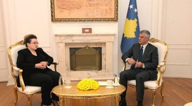 Thaçi, Anayasa Mahkemesi Başkanı Rama’yı Kabul Etti
