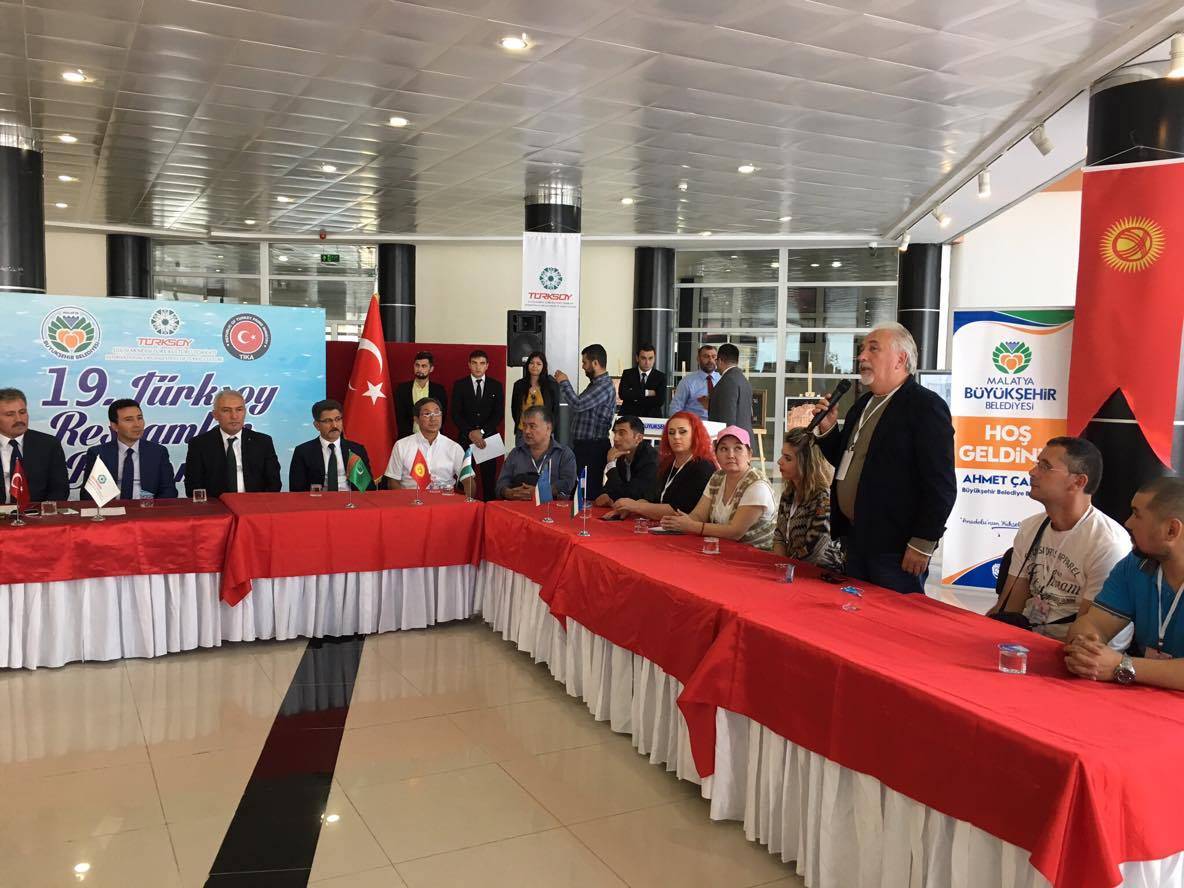 Reşit İsmet Malatya'da Türksoy Ressamlar Buluşmasında
