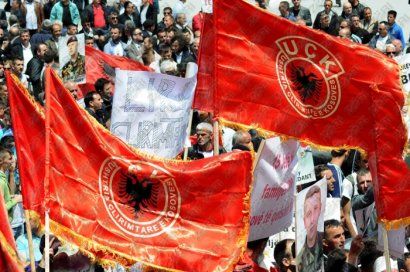 Mitroviça'da UÇK savaş Gazileri Protestosu