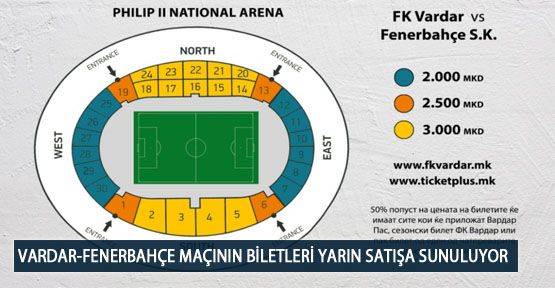 Vardar-Fenerbahçe Maçının Biletleri Yarın Satışa Sunuluyor
