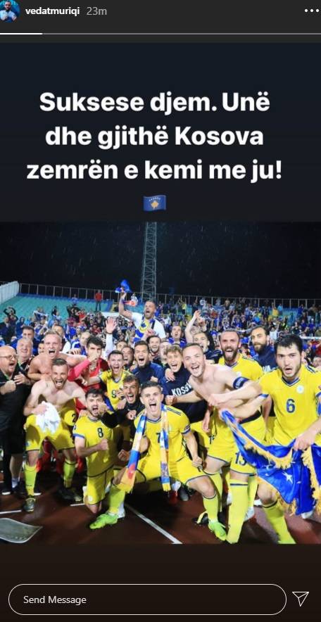Benim ve Tüm Kosova’nın Kalbi Sizinle
