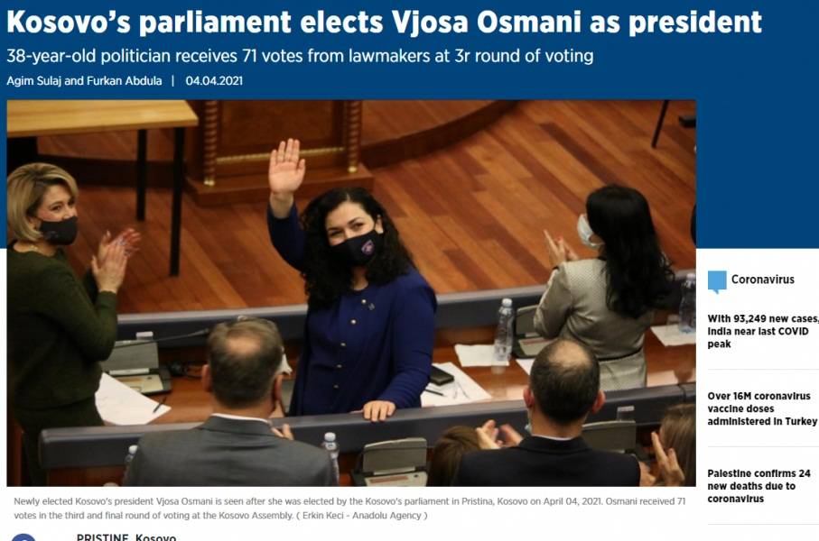 Osmani’nin Cumhurbaşkanı Seçilmesi, Yabancı Basının da Odağındı