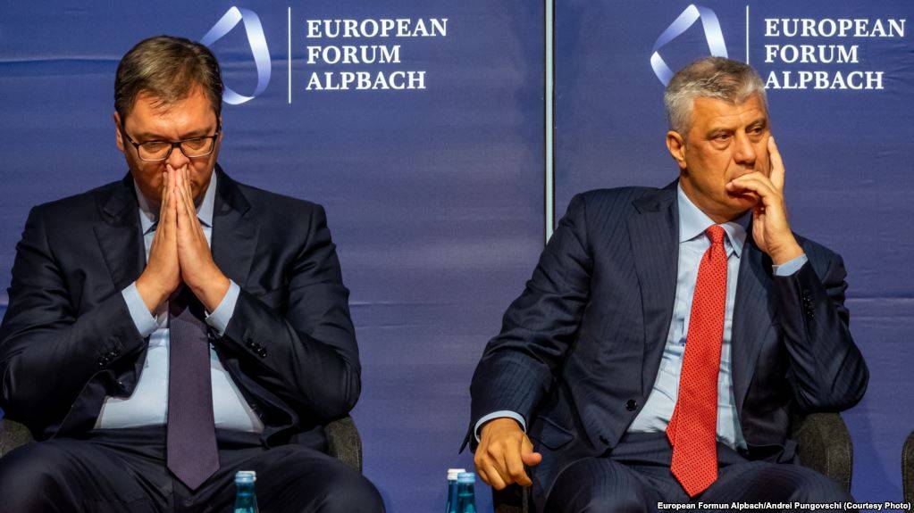 Macron, Thaçi ve Vuçiç Görüşüyor