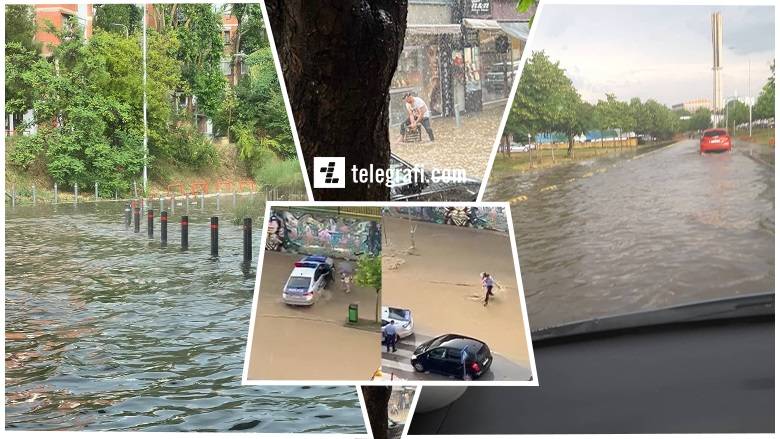 Priştine’de Şiddetli Yağmur ve Dolu, Birçok Yerde Su Baskınlarına Yol Açtı