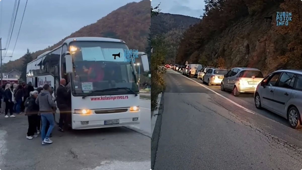 Zubin Potok’taki Sırplar, Sırbistan’a Doğru Yola Çıktı